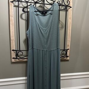 Frye Sleeveless Teal Maxi Dress L